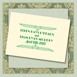 Libro De Visitas Jade on Beige Boda de los años 20