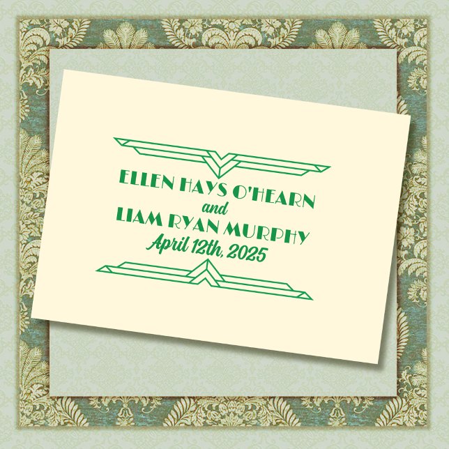 Libro De Visitas Jade on Beige Boda de los años 20 (Subido por el creador)