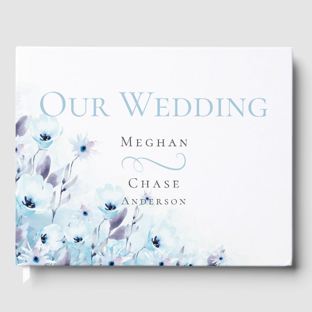 Libro de visitas | Jardín de anémona azul pálido (Anverso)