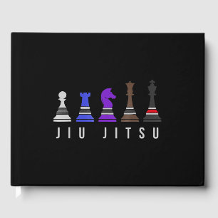 Libro De Visitas jiu jitsu entrenando ajedrez, regalo bjj con texto