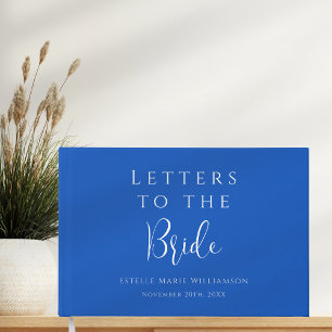 Libro De Visitas Joyería Personalizada Letras Azul Zafiro para la N