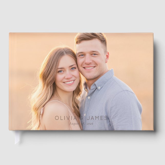 Libro De Visitas Joyful Beige Realistic Photo (Anverso)