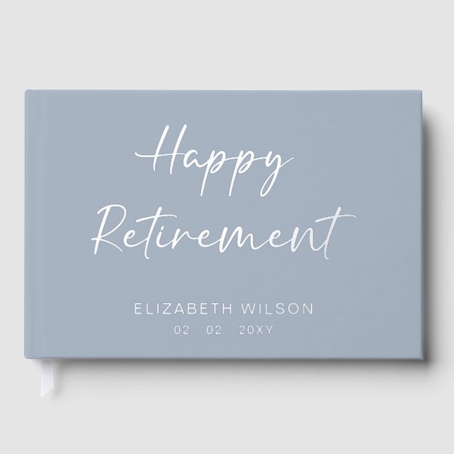 Libro De Visitas Jubilación azul turbia que deja Fiesta (Anverso)