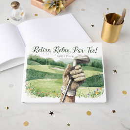 Libro De Visitas Jubilación de Golf Relájese Par tee para la jubila