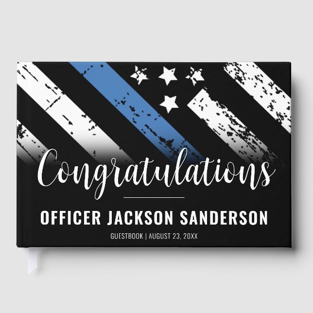 Libro De Visitas Jubilación de la policía Aplicación de la ley de l (Anverso)