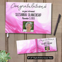 Jubilación Feliz Acuarela Rosa Foto Personalizada