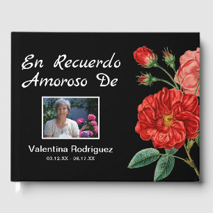 Libro De Visitas Keepsake, homenaje al funerario español Flores r