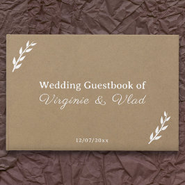 Libro De Visitas Kraft & Rustic Boda Guest Book
