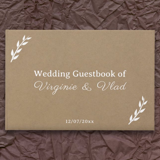 Libro De Visitas Kraft & Rustic Boda Guest Book (Kraft & Rustic Wedding Guest Book)