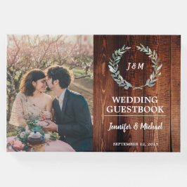 Libro De Visitas La acuarela rústica deja Boda de fotografía de mad