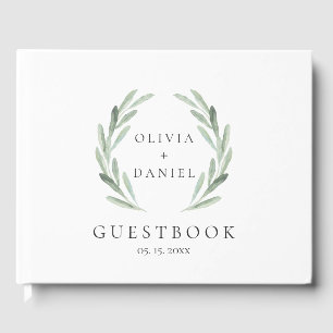 Libro De Visitas La acuarela verde rusa fue simple Boda