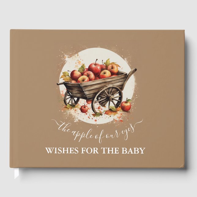 Libro De Visitas La Apple De Nuestro Baby Shower Ojo (Anverso)