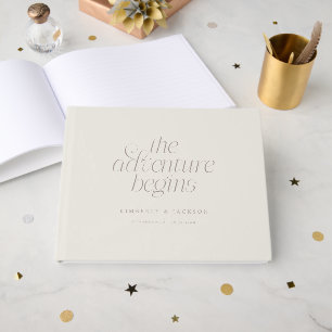Libro De Visitas La aventura comienza Greige Boda