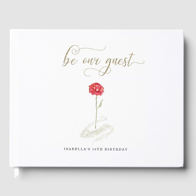 Libro De Visitas La belleza y la bestia Boda de la novia del cumple (Anverso)