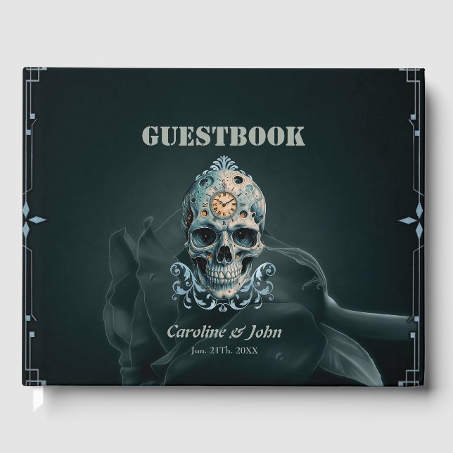 Libro De Visitas La Calavera del Tiempo: números romanos (Anverso)