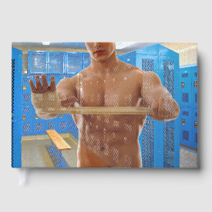 Libro De Visitas La camisa sin musculoso hombre abs pecho sho