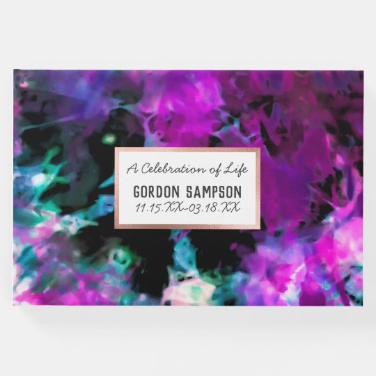 Libro De Visitas La celebración de la vida del pintor negro morado | Zazzle.es