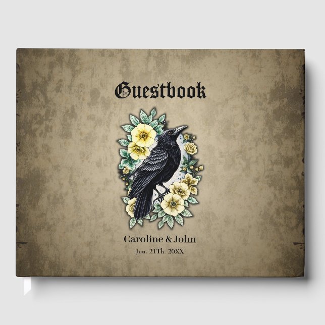 Libro De Visitas La gracia y la elegancia del cuervo. (Anverso)