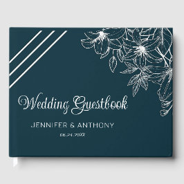 Libro De Visitas La mano de los lirios blancos dibujada