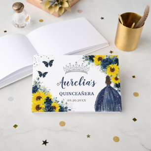 Libro De Visitas La Marina Azul Princesa Plata Quinceañera