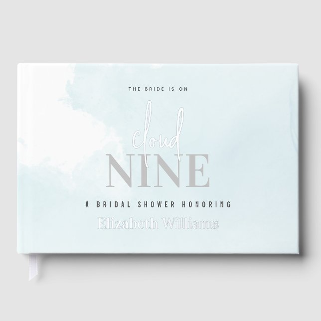 Libro De Visitas La Novia está en la Nube Nueve Despedida de Solter (Anverso)