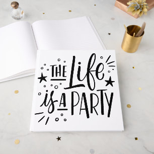 Libro De Visitas La vida es una fiesta – Cita de celebración alegre