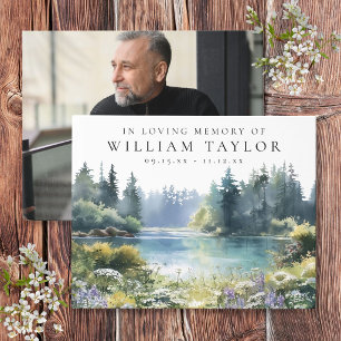 Libro De Visitas Lago Floral del Bosque En Memoria Funeral Foto