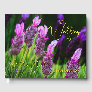 Libro De Visitas Lavanda, amor y devoción Amarillo, Boda