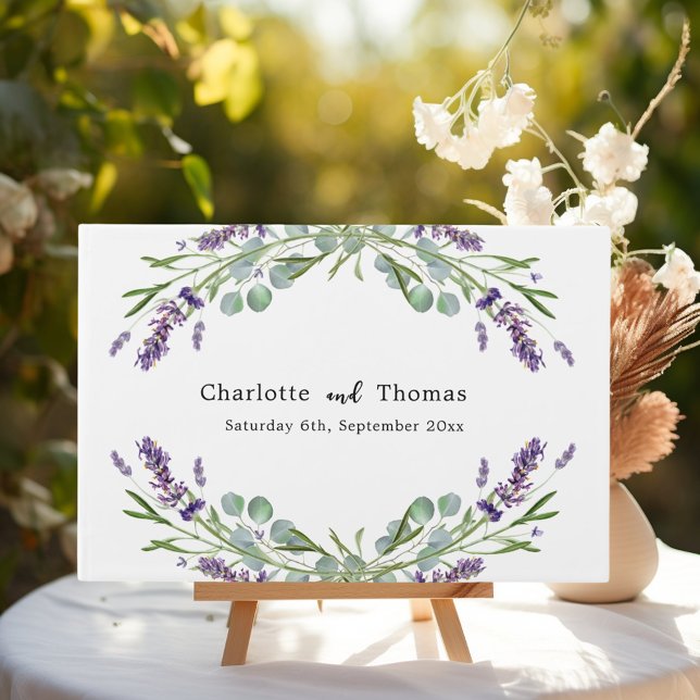Libro De Visitas Lavender florals eucalipto violet boda (Subido por el creador)