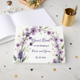 Libro De Visitas Lavender & Lilac Floral Arch