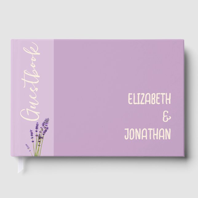 Libro De Visitas Lavender Love Boda (Anverso)