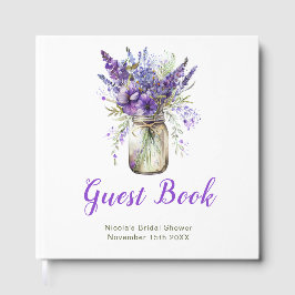 Libro De Visitas Lavender Mason Jar Bridal Shower