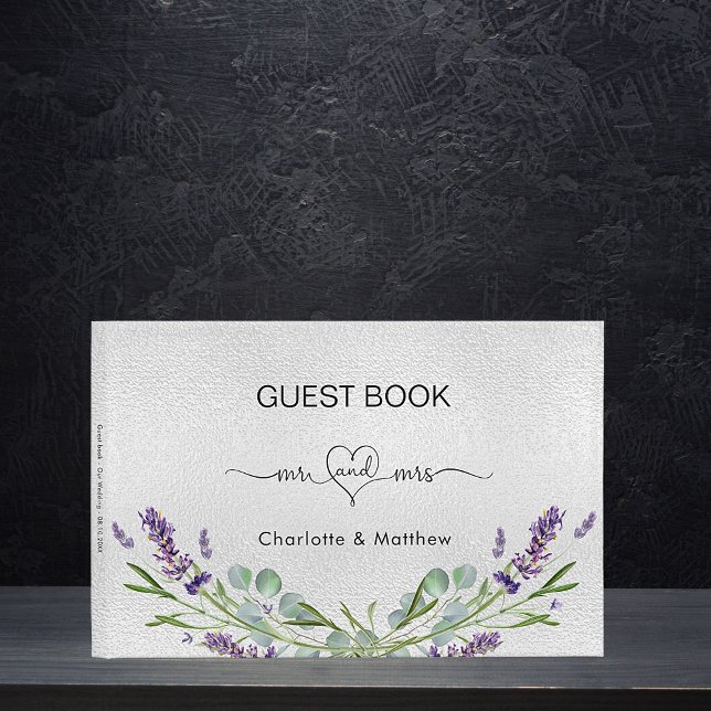 Libro De Visitas Lavender silver eucalyptus mr mrs boda (Subido por el creador)