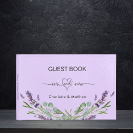 Libro De Visitas Lavender violet eucalyptus mr mrs boda