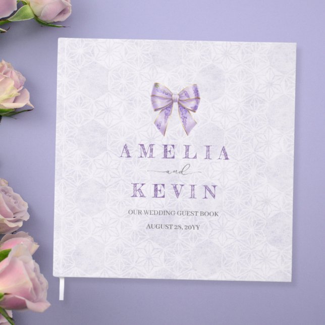 Libro De Visitas Lavender Wisteria Ribbon – Japanese-Inspired (Subido por el creador)