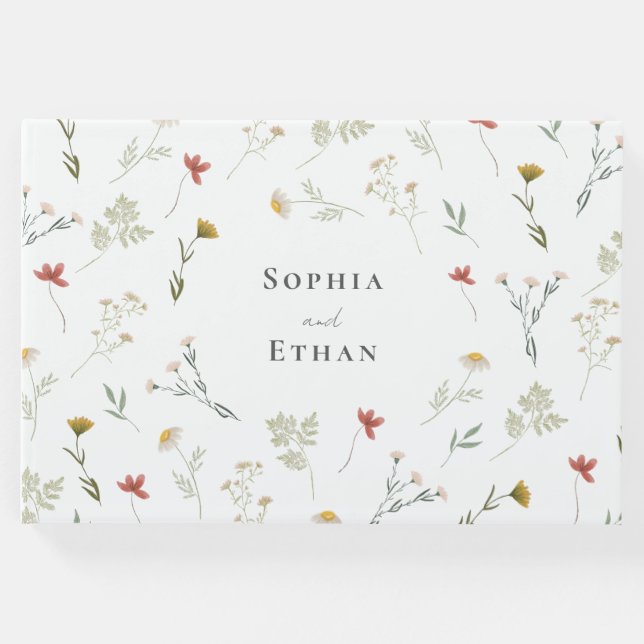 Libro De Visitas Leander Wildflower Boda (Anverso)