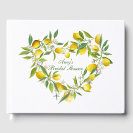 Libro De Visitas Lemon Main Squeeze Bridal Shower Guest Book
