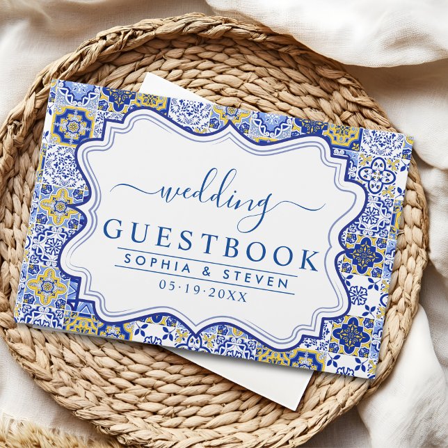 Libro De Visitas Lemon-Themed Mediterranean Tile Wedding (Subido por el creador)