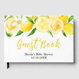 Libro De Visitas Lemons and Foliage Baby Shower