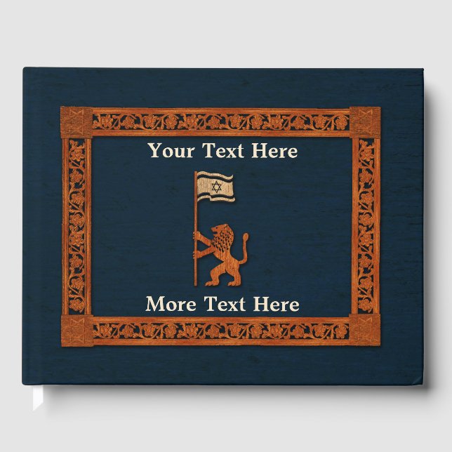 Libro De Visitas León de Jerusalén con bandera (Anverso)