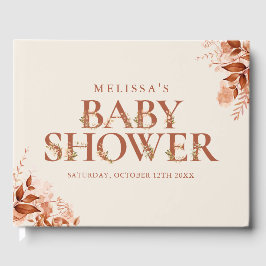 Libro De Visitas Letra floral rusa otoño otoño Baby Shower