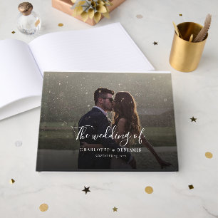 Libro De Visitas Letra Moderna a Mano Foto Boda
