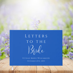 Libro De Visitas Letras de zafiro personalizadas para la novia