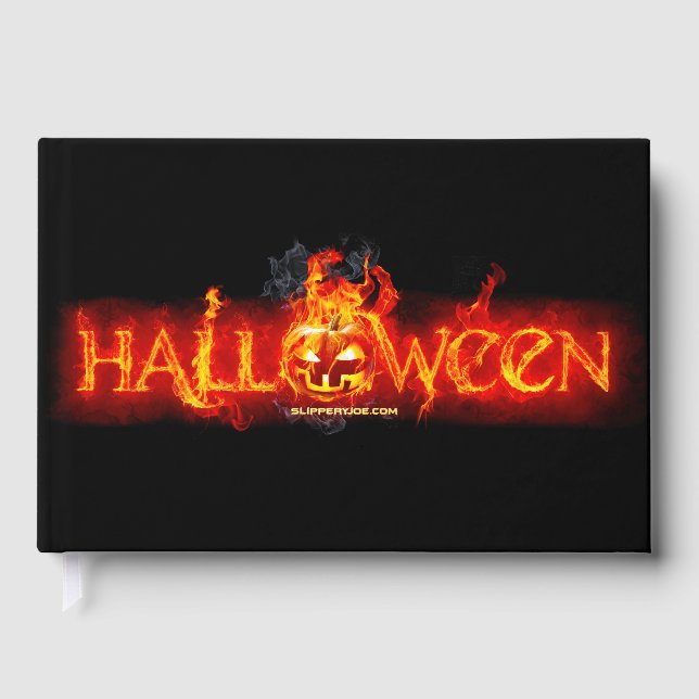 Libro De Visitas Letras ígneas masivas de SlipperyJoe's Halloween c (Anverso)