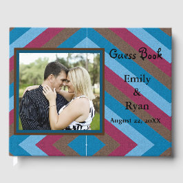 Libro De Visitas Let's Flamingle Striped Pattern Añadir una foto