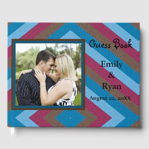 Libro De Visitas Let's Flamingle Striped Pattern Añadir una foto