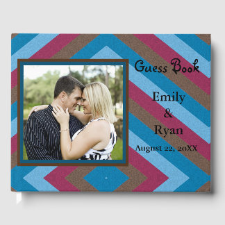 Libro De Visitas Let's Flamingle Striped Pattern Añadir una foto