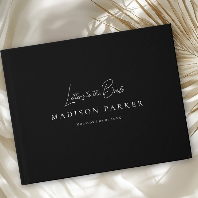 Libro De Visitas Letters to the Bride! Black Bridal Shower (Letters to the Bride! Black Bridal Shower Guest Book)