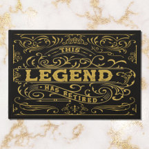 Leyenda Clásica de Oro Negro Jubilación 