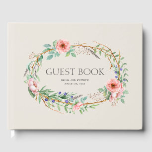 Libro De Visitas Leyenda oral de Boho con su Personalizado Textos